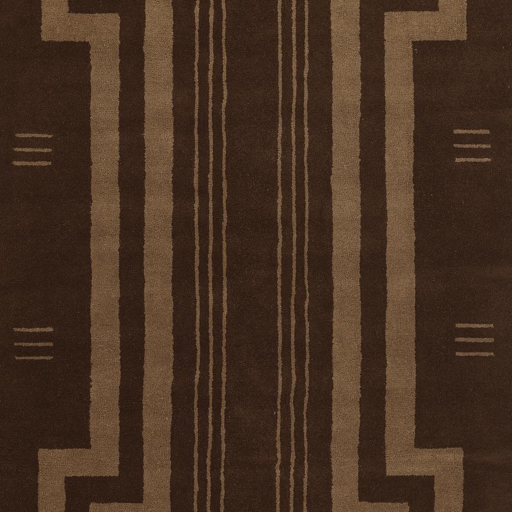 Contemporary Rectangle Area Rug, Brown, 2' X 3'