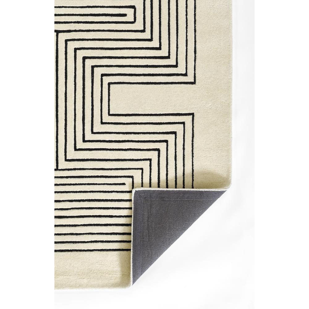 Contemporary Rectangle Area Rug, White, 2' X 3'