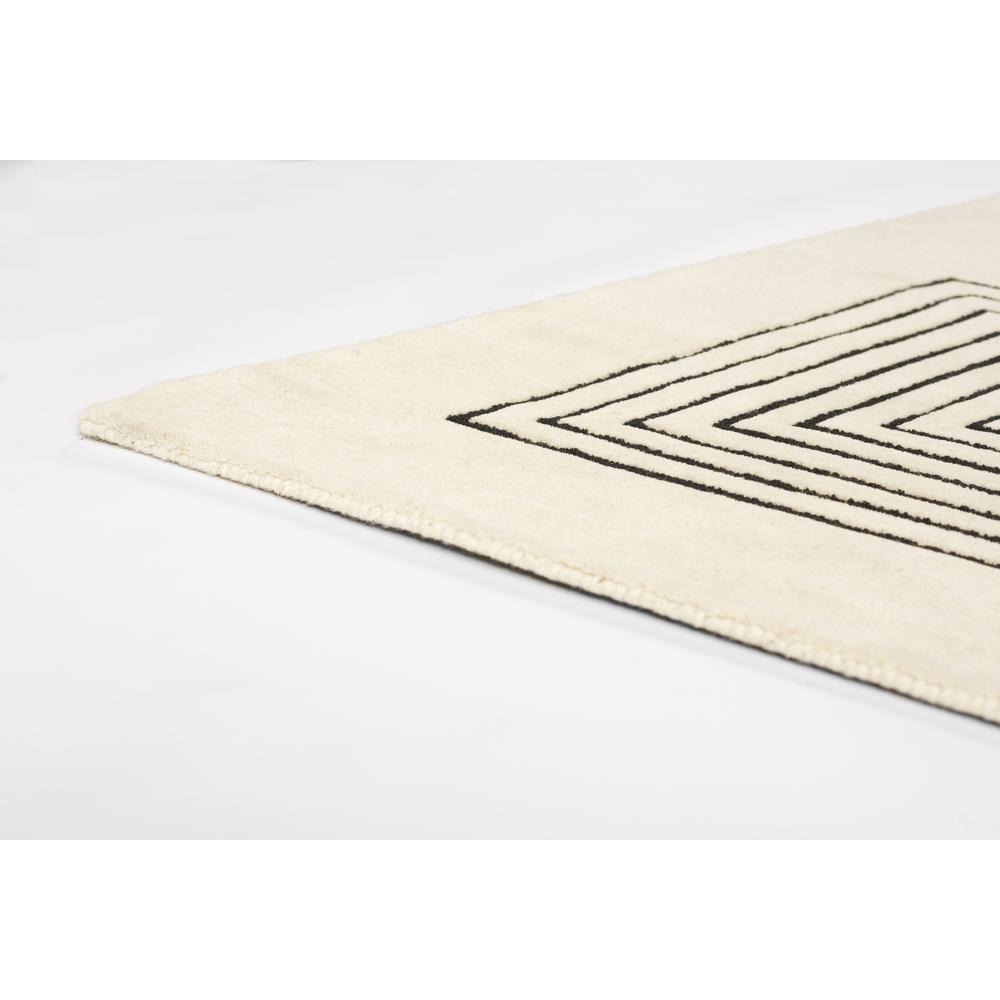 Contemporary Rectangle Area Rug, White, 2' X 3'