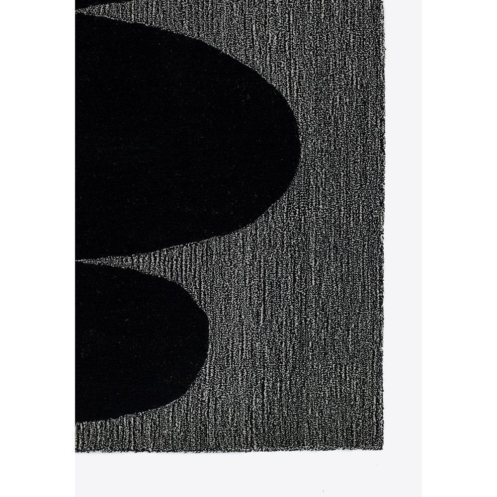 Contemporary Rectangle Area Rug, Black, 2' X 3'