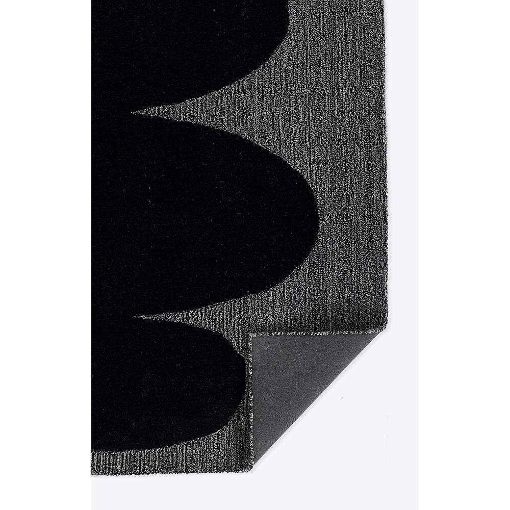 Contemporary Rectangle Area Rug, Black, 2' X 3'