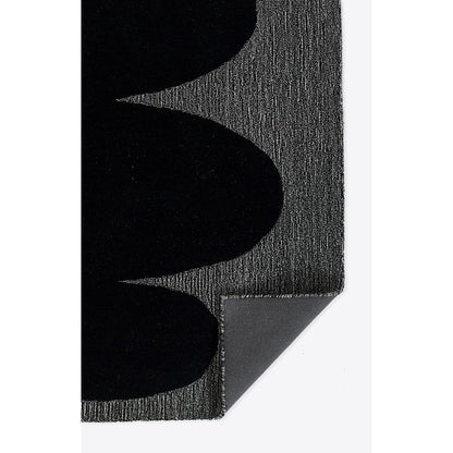 Contemporary Rectangle Area Rug, Black, 2' X 3'
