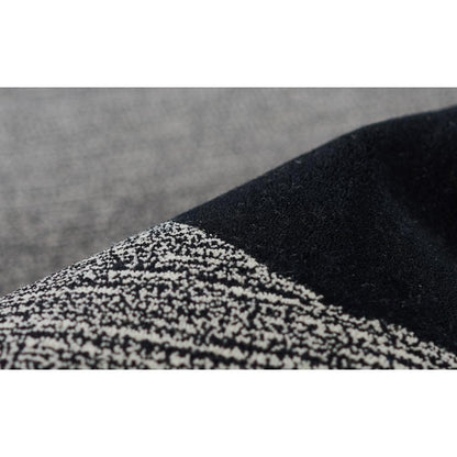 Contemporary Rectangle Area Rug, Black, 2' X 3'