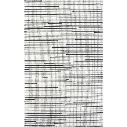 Contemporary Rectangle Area Rug, Black, 2' X 3'