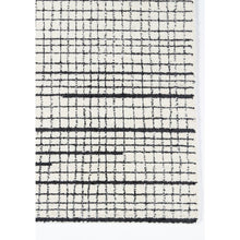 Contemporary Rectangle Area Rug, Black, 2' X 3'