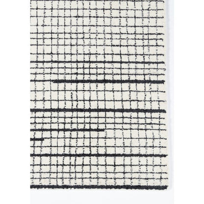 Contemporary Rectangle Area Rug, Black, 2' X 3'
