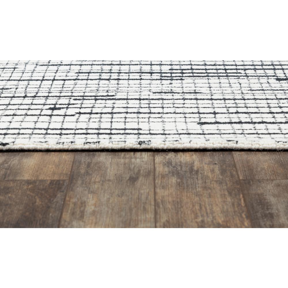 Contemporary Rectangle Area Rug, Black, 2' X 3'