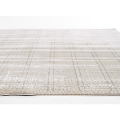 Contemporary Runner Area Rug, Beige, 2'3" X 8' Runner