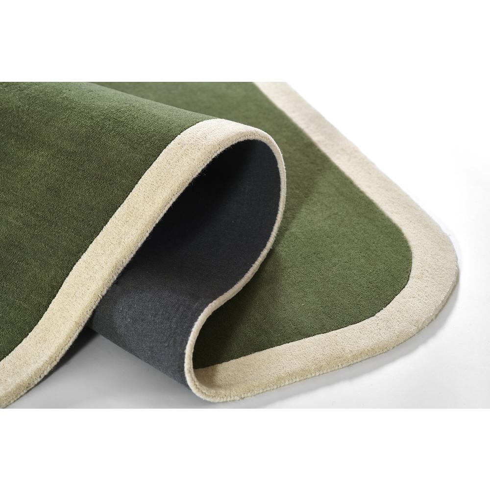 Contemporary Rectangle Area Rug, Green, 2' X 4'