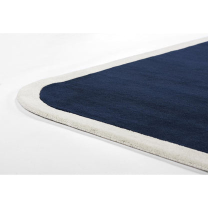 Contemporary Rectangle Area Rug, Navy, 2' X 4'