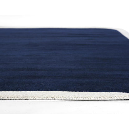 Contemporary Rectangle Area Rug, Navy, 2' X 4'