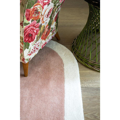Contemporary Rectangle Area Rug, Pink, 2' X 4'