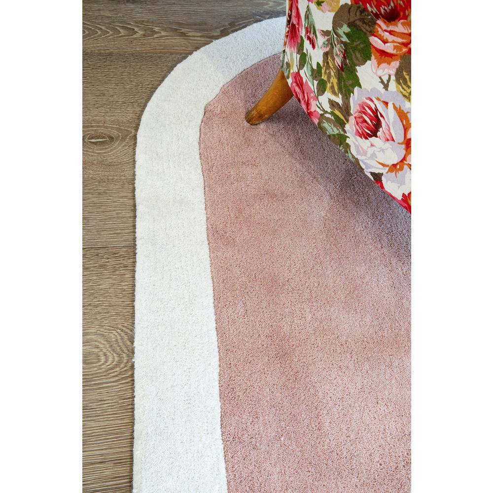 Contemporary Rectangle Area Rug, Pink, 2' X 4'