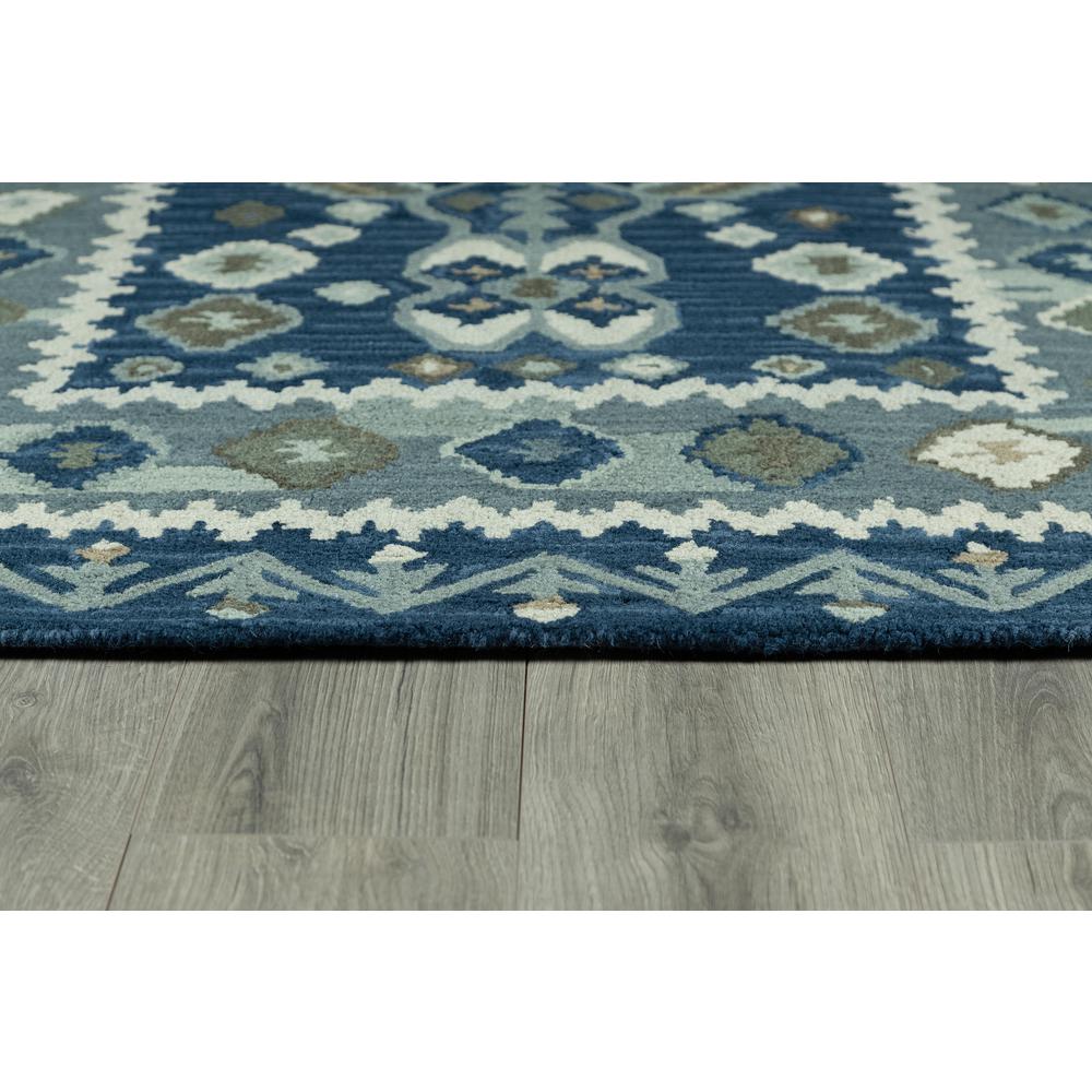 Traditional Rectangle Area Rug, Blue, 2' X 3'
