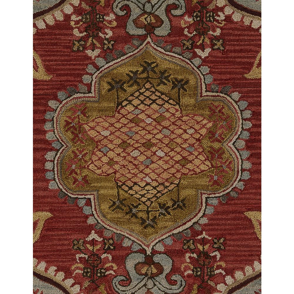 Traditional Rectangle Area Rug, Red, 2' X 3'