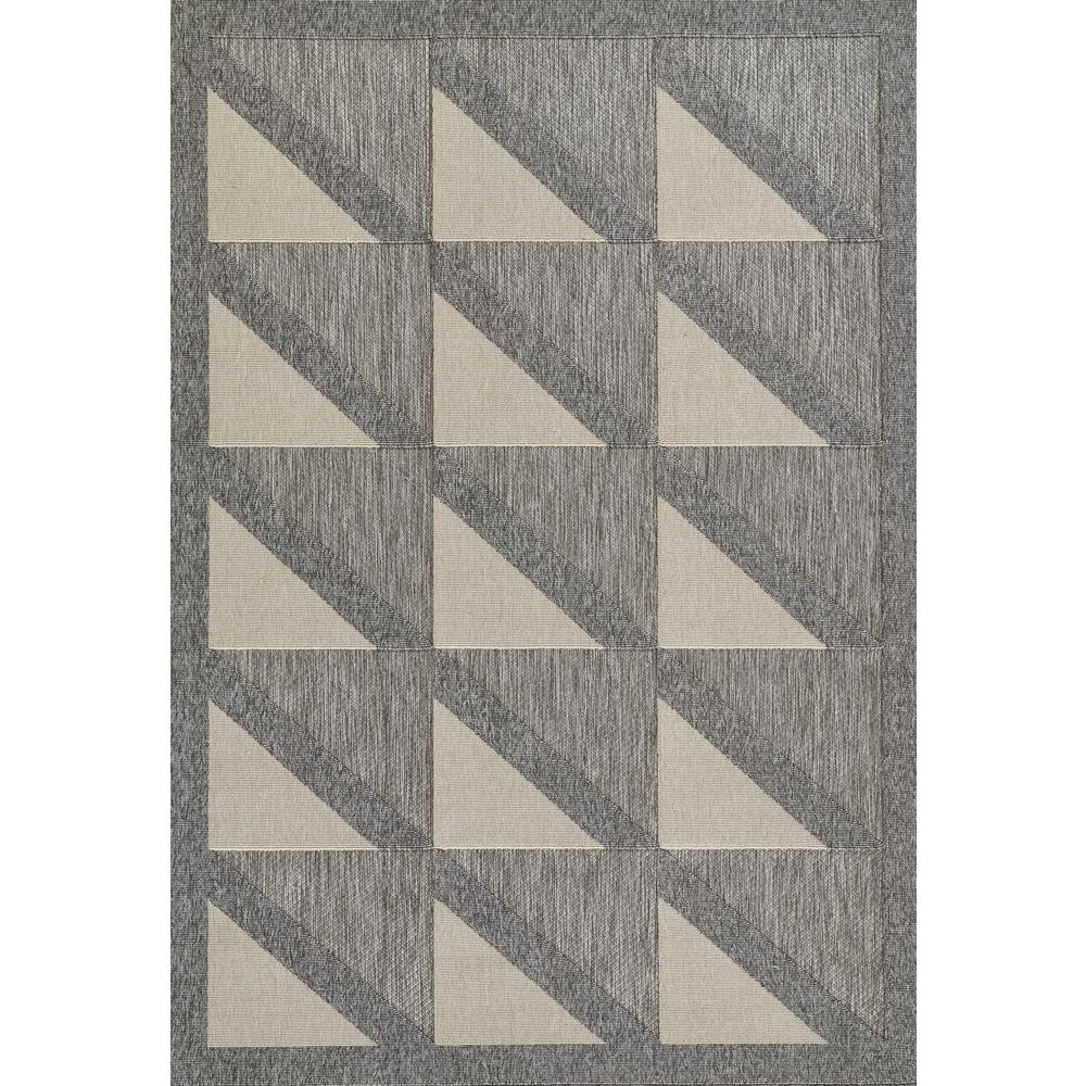 Contemporary Runner Area Rug, Grey, 2'7" X 7'6" Runner