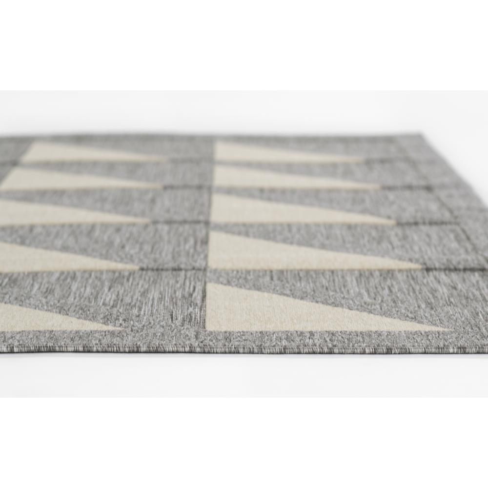 Contemporary Runner Area Rug, Grey, 2'7" X 7'6" Runner