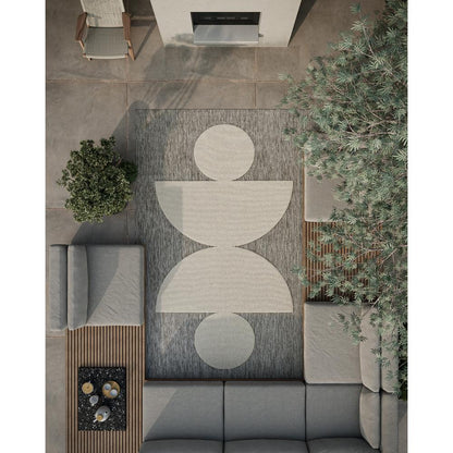 Contemporary Runner Area Rug, Grey, 2'7" X 7'6" Runner