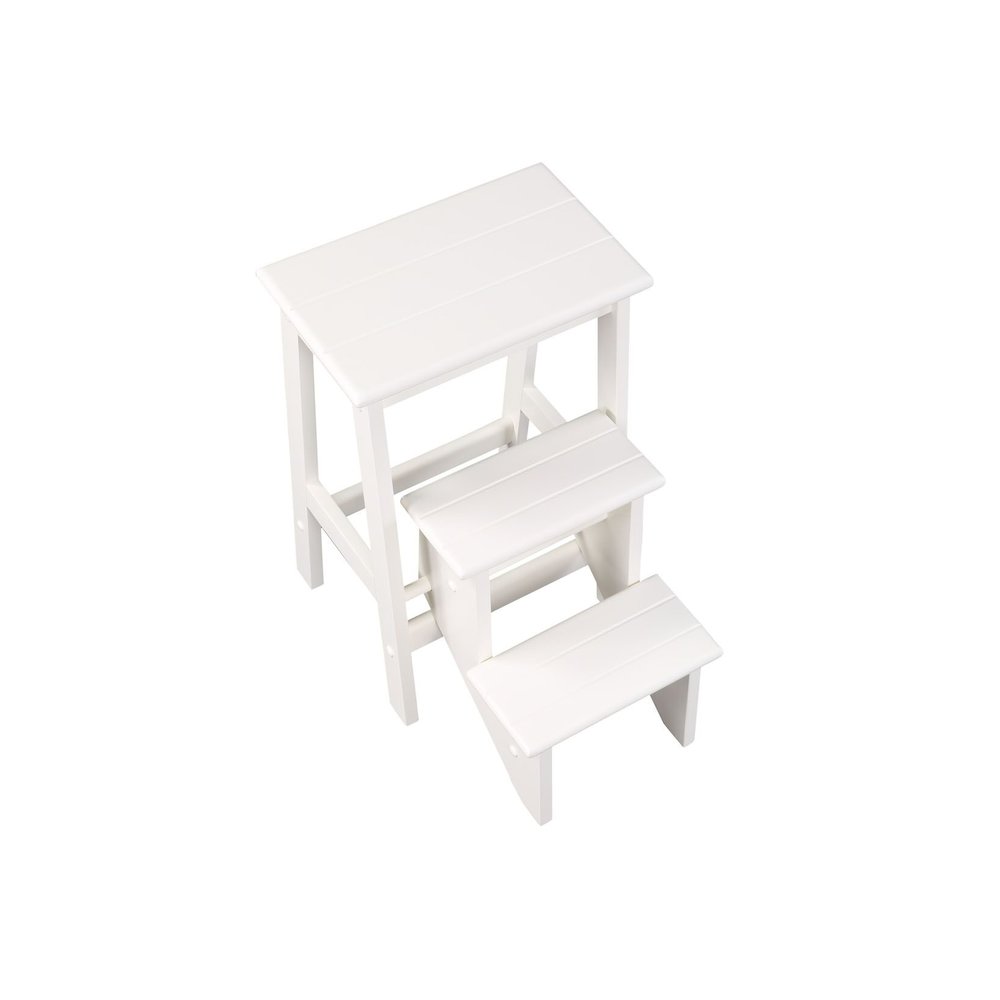 24" Step Stool, White