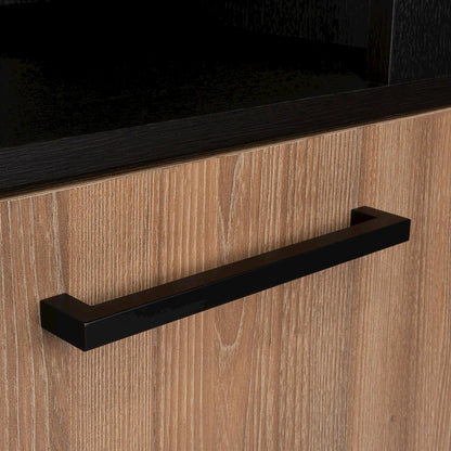 Kaia Corner Bar Cabinet Black / Pine MDF