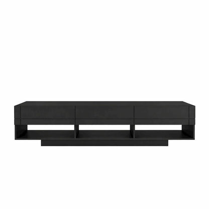 72-Inch Tv Stand With 3-Drawers In Black