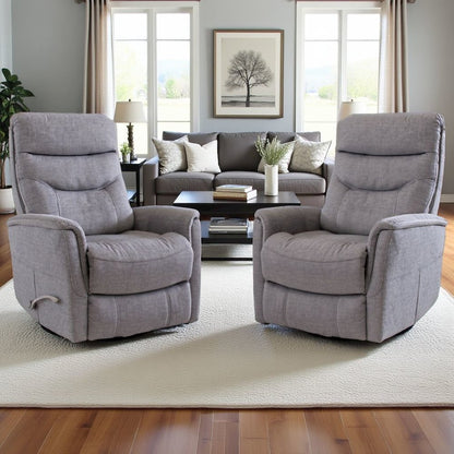 Capri Silver Recliner Nursery Glider Set – Elegant Boucle Chairs for Comfort