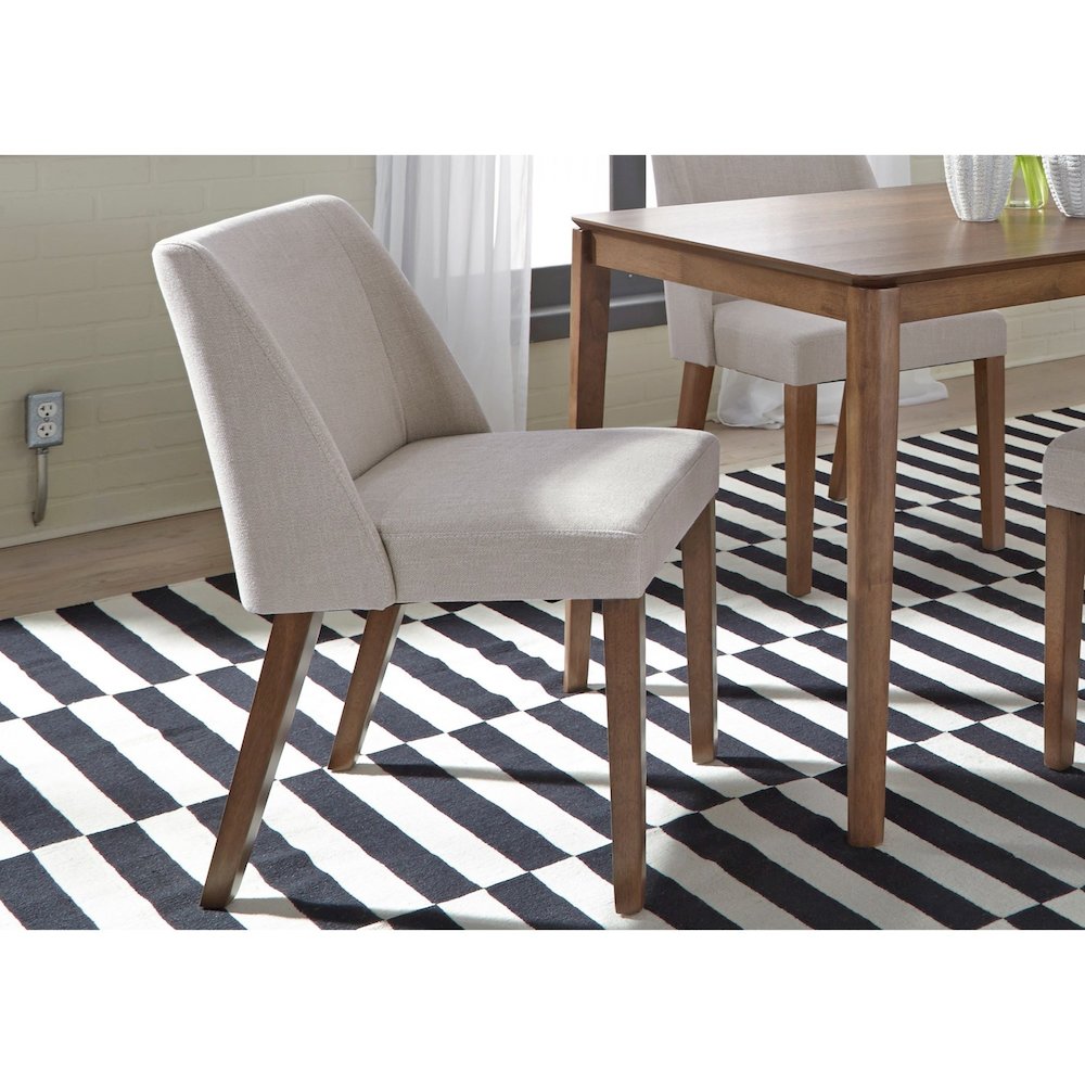 Space Savers Nido Chair - Light Tan (RTA)-Set of 2 in Satin Walnut