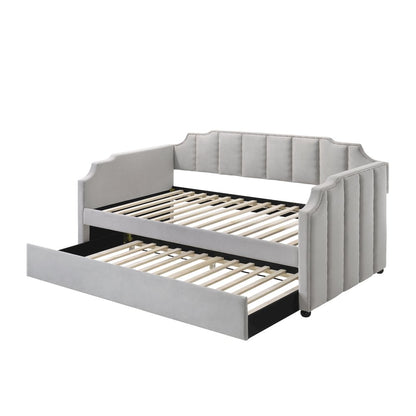 Peridot Daybed w/Trundle (Twin), Dove Gray Velvet