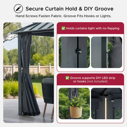 14 ft. x 12 ft. Kingston Extra-Tall, Wide Hardtop Gazebo