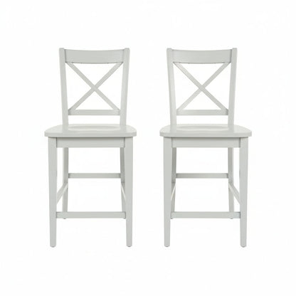 Simplicity Solid Wood Classic X-Back Counter Stool (Set of 2)