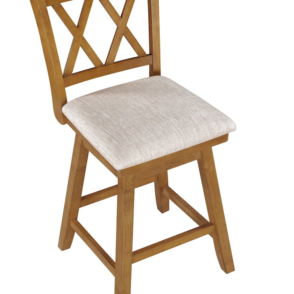 24in Brookline Swivel Barstool Oak