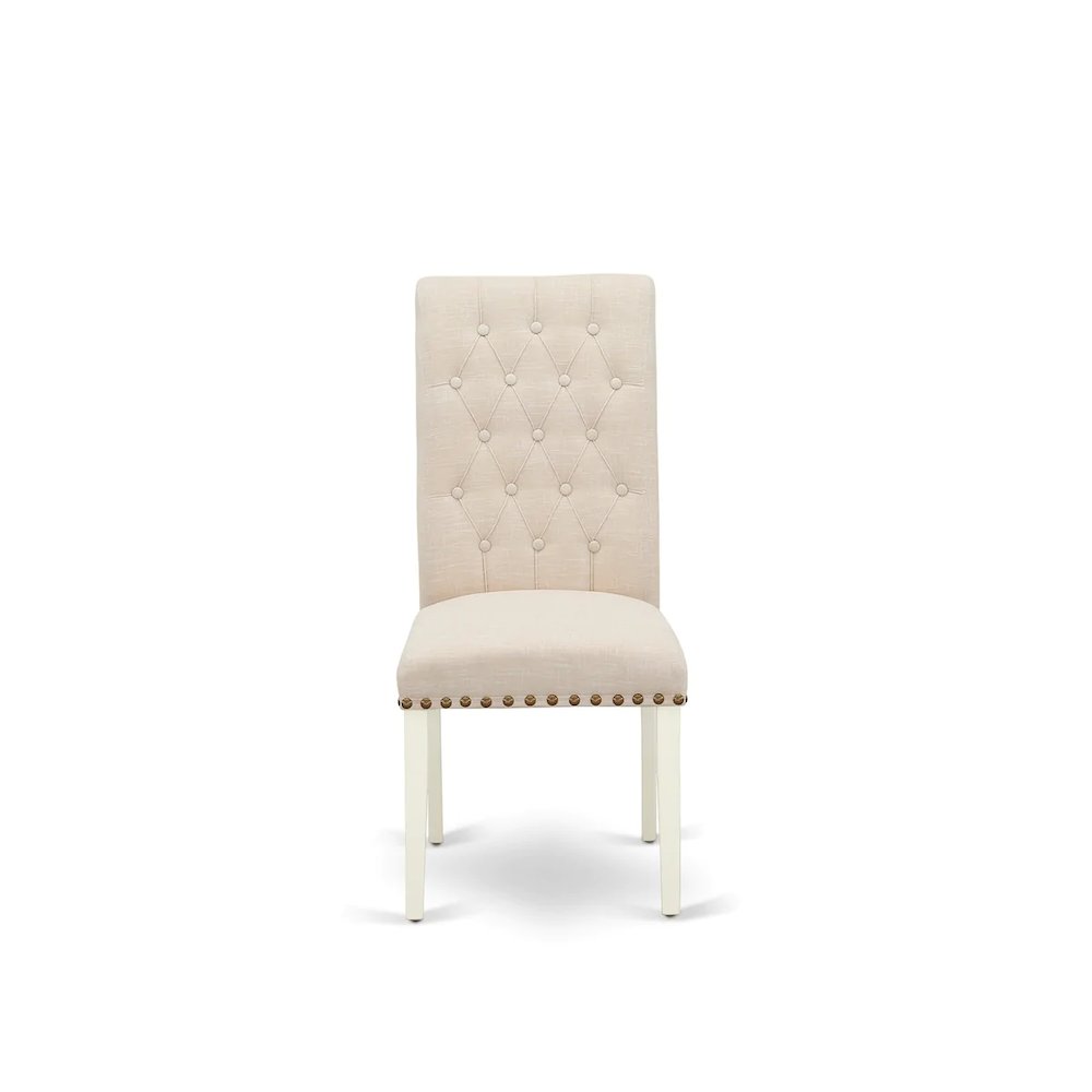 Dining Room Set Linen White, BOBR5-WHI-02