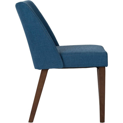 Space Savers Nido Chair - Blue (RTA)-Set of 2 in Satin Walnut