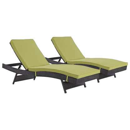 Outdoor Patio Lounge Chair Set Of 2 With Comfortable Cushions, Weather-Resistant