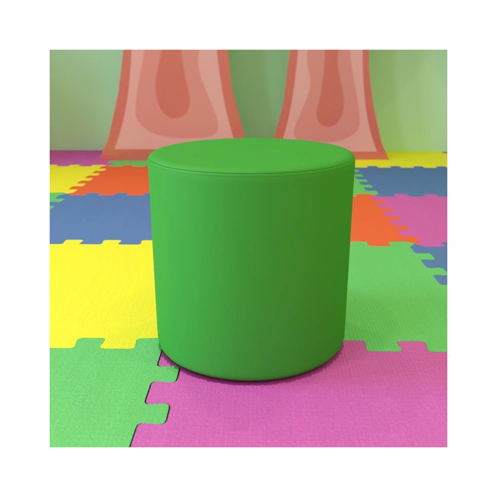 Soft Seating Flexible Circle for Classrooms and Common Spaces - 18" Seat Height (Green)