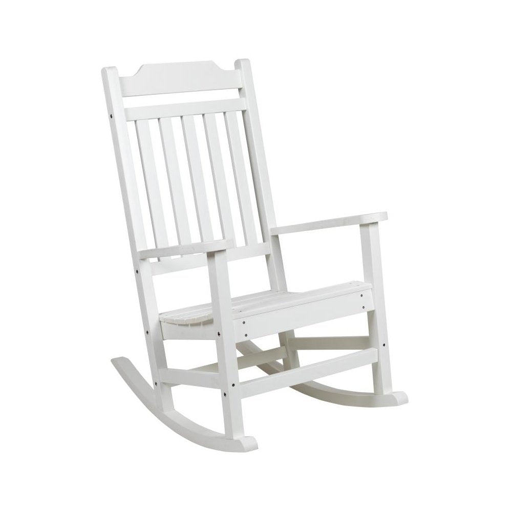 All-Weather Poly Resin Rocking Chair in White