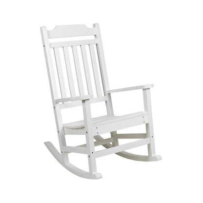 All-Weather Poly Resin Rocking Chair in White