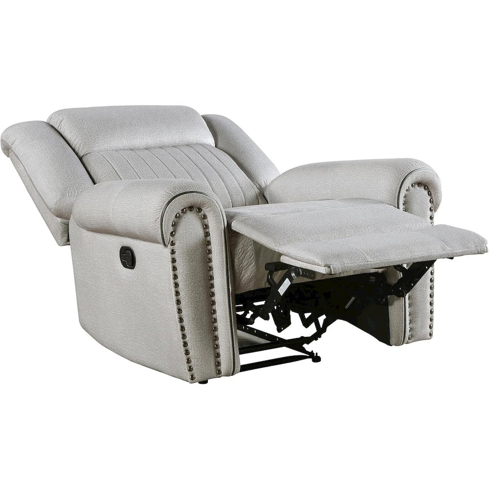 Lexicon Brennen Microfiber Reclining Chair in Mist
