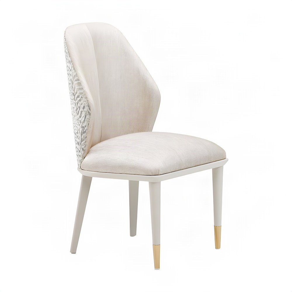 Starlight Canyon Home Chenille Dining Chairs, Silken Matte Cream, Set of 2