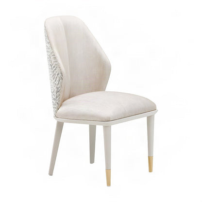Starlight Canyon Home Chenille Dining Chairs, Silken Matte Cream, Set of 2