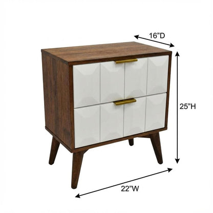 Black Modern Bedroom Nightstand with Minimalist Design and Metal Frame