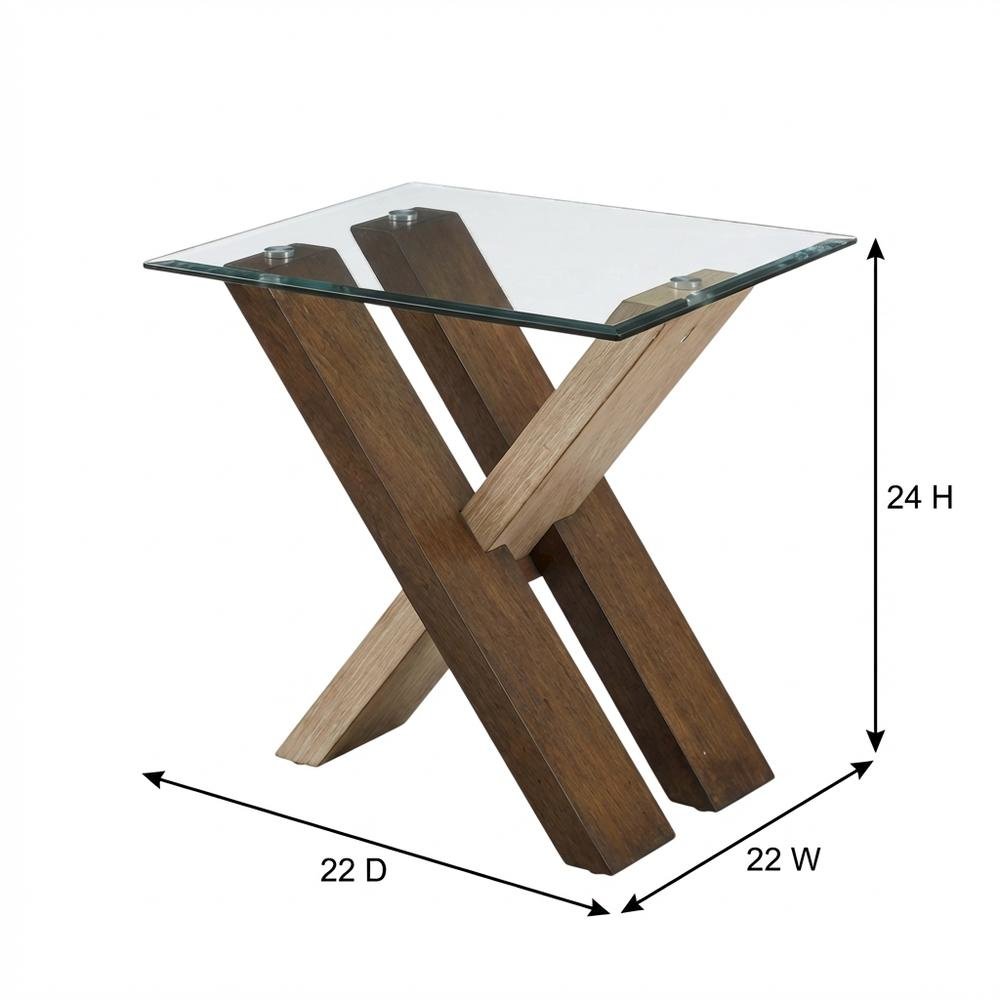 Natural Wood end Table with Deep Cherry Finish, Sturdy Design for Living Room