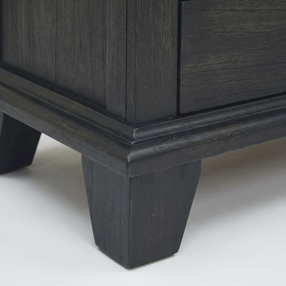 Brown Wood Bedroom Nightstand with Minimalist Design and Spacious Top