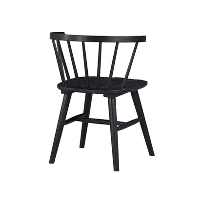 Willow Solid Wood Dining Chair, Black