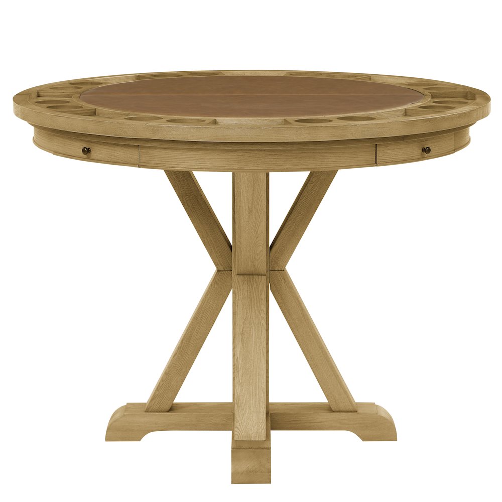 Rylie Counter Table with Game Top, Natural Finish