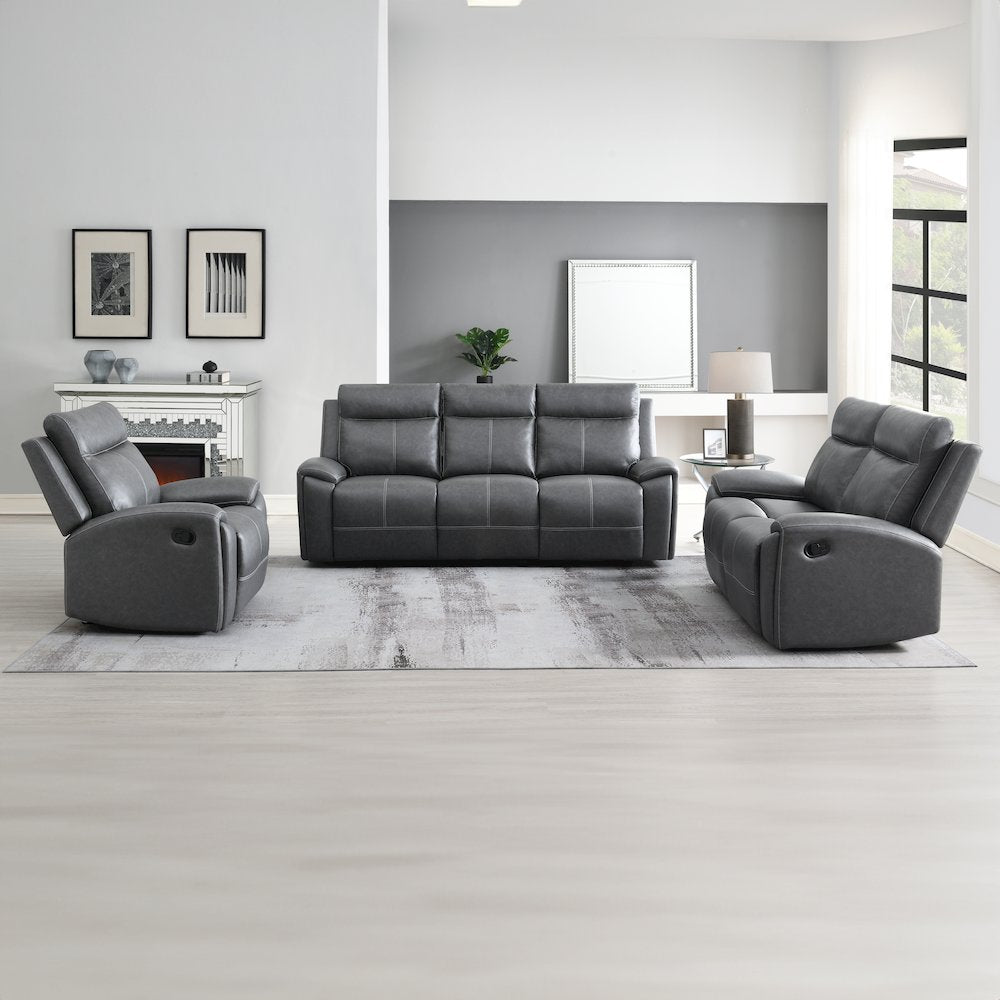 Gaston 3-Piece Manual Reclining Set