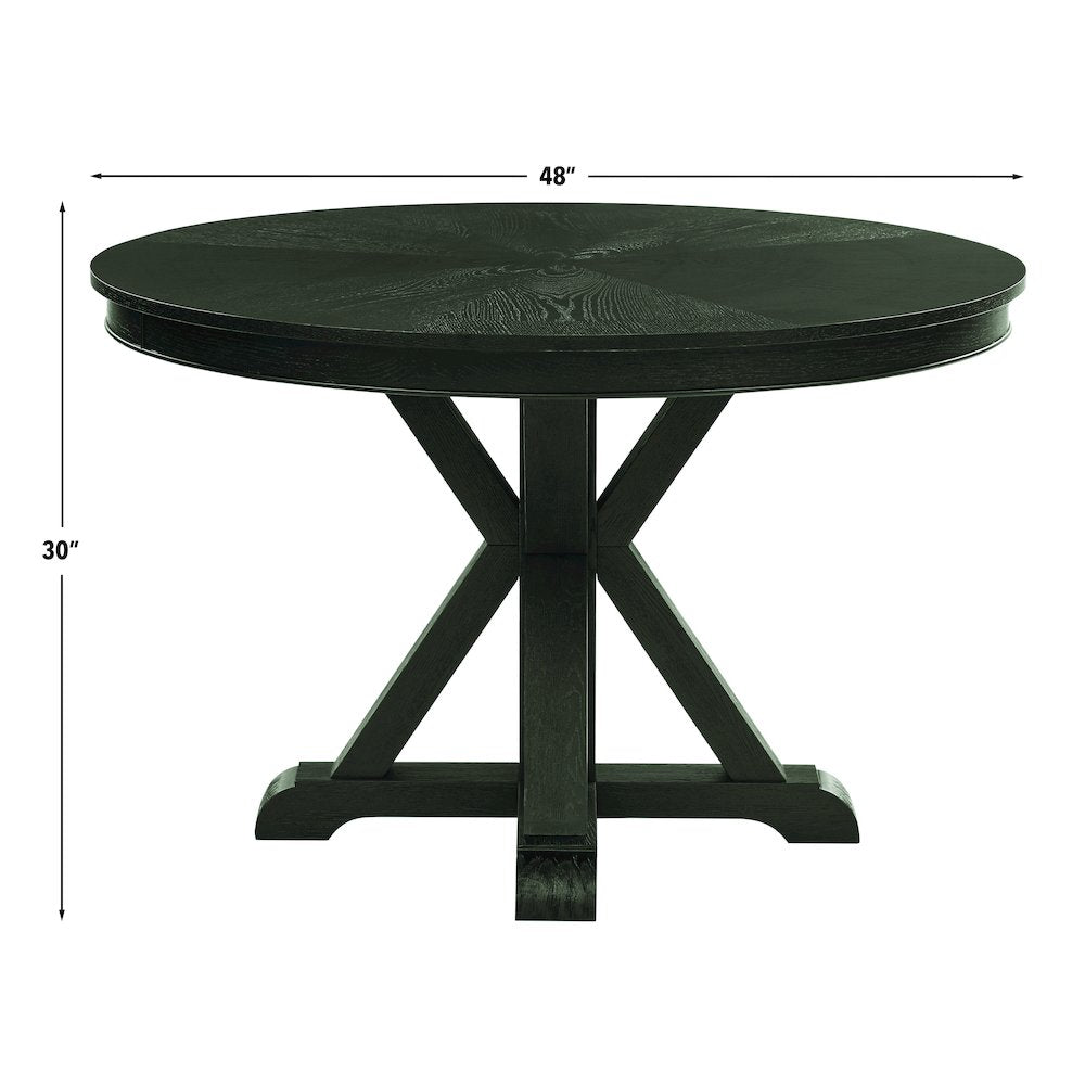 Rylie Dining Table, Black Finish