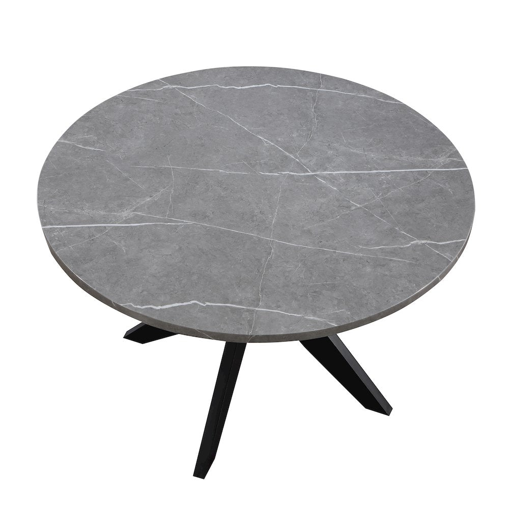 Amy 48-inch Round Faux-Marble Dining Table