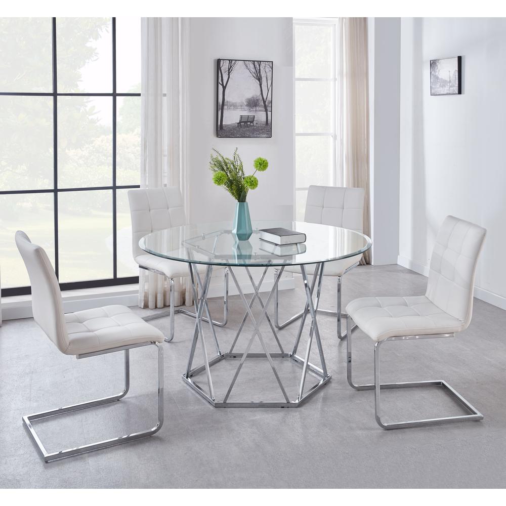 Escondido 5pc Dining Set - White