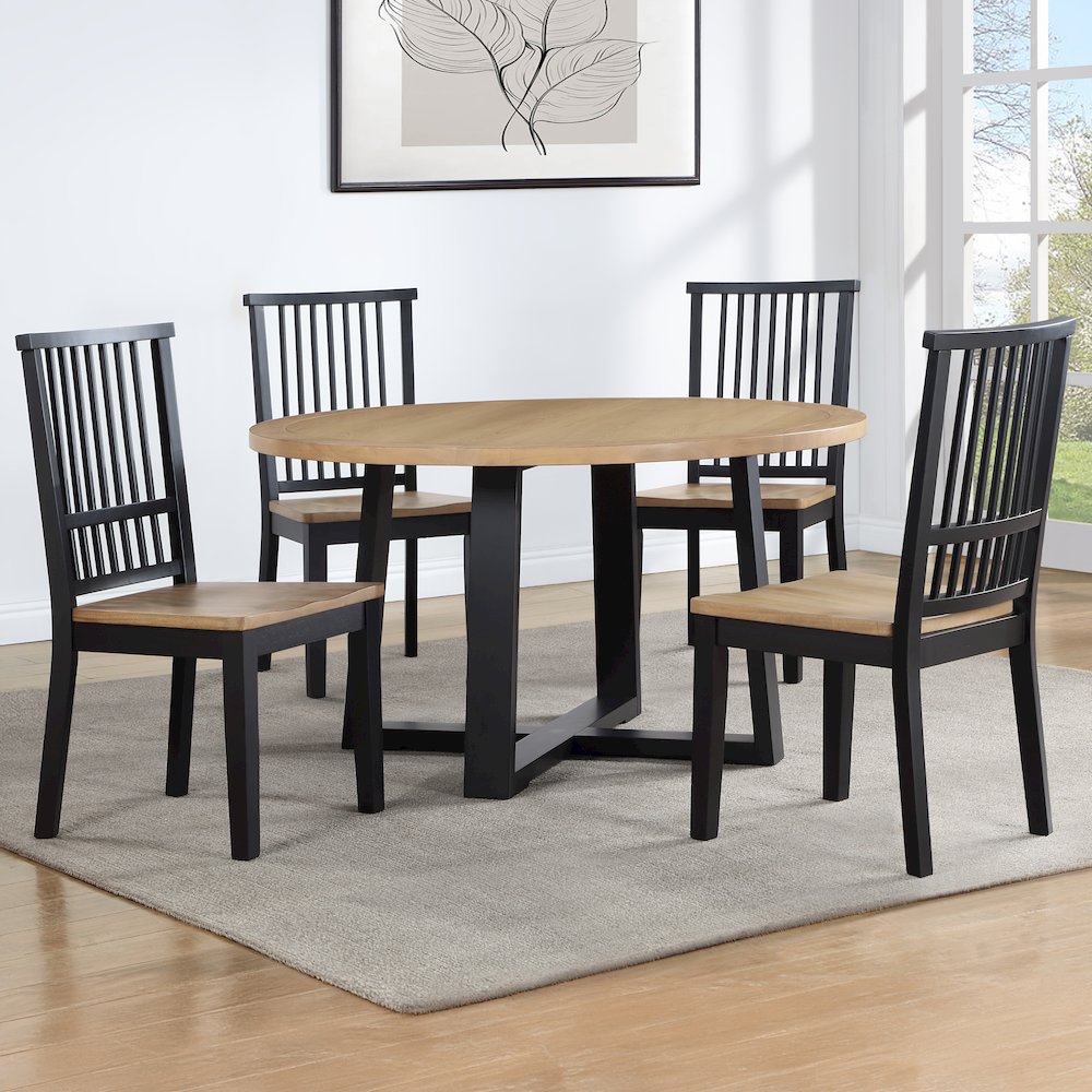 Magnolia Black Round Table